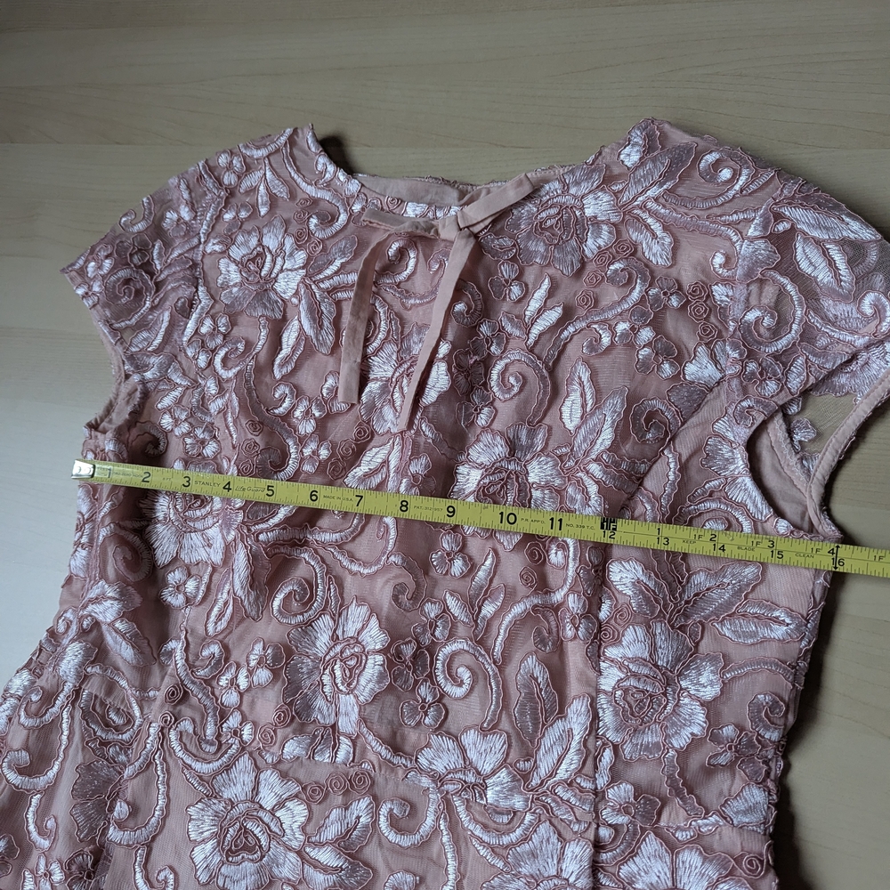 Unbranded Pink Embroidered Lace Cocktail Dress - Picture 10 of 10